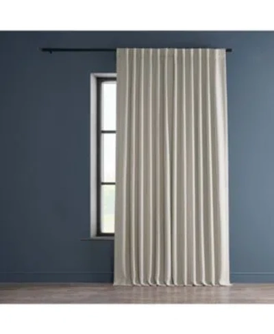 HALF PRICE DRAPES BIRCH EXTRA WIDE TEXTURED FAUX LINEN ROOM DARKENING CURTAIN