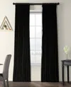 Half Price Drapes Black Signature Extra Wide Velvet Blackout Curtain In Black