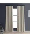 Half Price Drapes Caravan Beige Faux Linen Hotel Blackout Curtain In Beige,tan