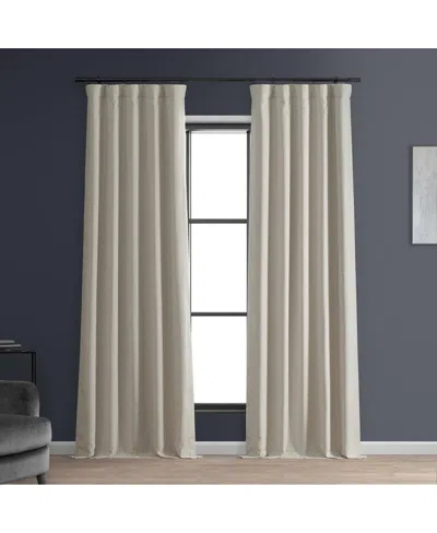 HALF PRICE DRAPES CARAVAN BEIGE FAUX LINEN HOTEL BLACKOUT CURTAIN