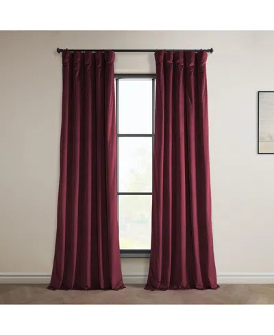 Half Price Drapes Cinema Red Heritage Plush Velvet Room Darkening Curtain In Burgundy