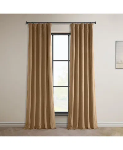 Half Price Drapes Cinema Red Heritage Plush Velvet Room Darkening Curtain In Brown