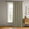 Half Price Drapes Cool Beige Signature Extra Wide Velvet Blackout Curtain In Neutral