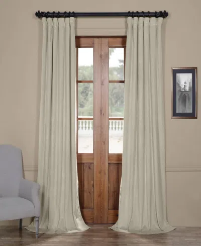 Half Price Drapes Cool Beige Signature Velvet Blackout Curtain In Beige,tan