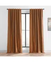 Half Price Drapes Copper Kettle Vintage Textured Faux Dupioni Silk Blackout Curtain In Brown