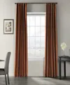 Half Price Drapes Copper Kettle Vintage Textured Faux Dupioni Silk Curtain In Brown
