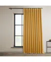 Half Price Drapes Dandelion Gold Extra Wide Textured Faux Linen Room Darkening Curtain In Gold