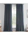 Half Price Drapes Deep Blue Abstract Lounge Embossed Velvet Room Darkening Curtain In Gray