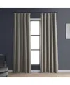 Half Price Drapes Destination Slate Faux Linen Hotel Blackout Curtain In Grey