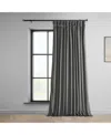 Half Price Drapes Destiny Grey Extra Wide Heritage Plush Velvet Room Darkening Curtain In Grey