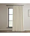 Half Price Drapes Diva Cream Extra Wide Signature Plush Velvet Hotel Blackout Curtain In Cream