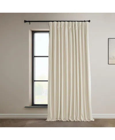 HALF PRICE DRAPES DIVA CREAM EXTRA WIDE SIGNATURE PLUSH VELVET HOTEL BLACKOUT CURTAIN