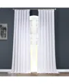 Half Price Drapes Dove White Italian Faux Linen Room Darkening Curtain In White