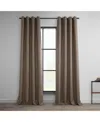 Half Price Drapes Dutch Cocoa Grommet Textured Faux Linen Room Darkening Curtain In Brown