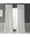 Half Price Drapes Eggshell Ruched Solid Faux Silk Taffeta Room Darkening Curtain In White