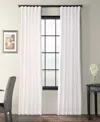 Half Price Drapes Eggshell Solid Faux Silk Taffeta Room Darkening Curtain In Cream