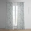 Half Price Drapes Ellis Blue Abstract Printed Cotton Room Darkening Curtain