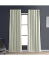 Half Price Drapes Excursion Ivory Faux Linen Hotel Blackout Curtain In Cream