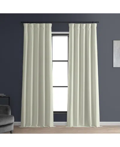 HALF PRICE DRAPES EXCURSION IVORY FAUX LINEN HOTEL BLACKOUT CURTAIN