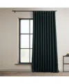 Half Price Drapes Focal Green Extra Wide Textured Faux Linen Room Darkening Curtain