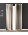 Half Price Drapes Fossil Grey Italian Faux Linen Room Darkening Curtain In Beige,tan