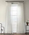 Half Price Drapes Gardenia Textured Faux Linen Sheer Curtain In Cream