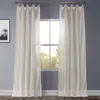 Half Price Drapes Gardenia Textured Faux Linen Sheer Curtain In White