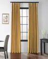 Half Price Drapes Golden Spice Faux Silk Taffeta Blackout Curtain In Gold