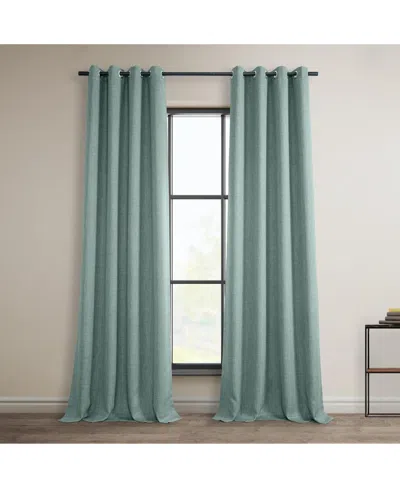 Half Price Drapes Grommet Textured Faux Linen Room Darkening Curtain
