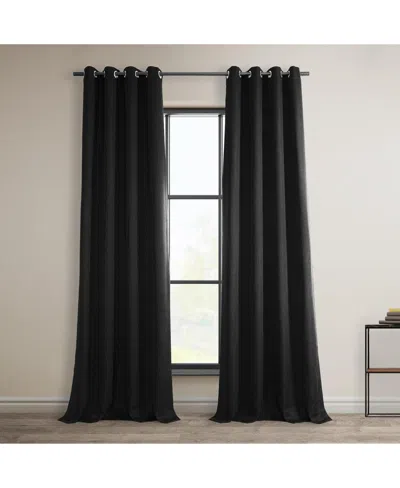 Half Price Drapes Grommet Textured Faux Linen Room Darkening Curtain