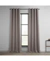 Half Price Drapes Grommet Textured Faux Linen Room Darkening Curtain In Brown
