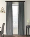 Half Price Drapes Gunmetal Grey Signature Extra Wide Velvet Blackout Curtain In Grey