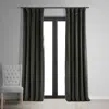 Half Price Drapes Gunmetal Grey Signature Velvet Blackout Curtain