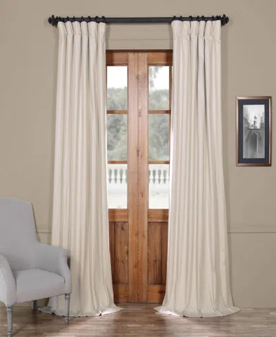 Half Price Drapes Hazelwood Beige Solid Cotton Hotel Blackout Curtain In Beige,tan