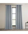 Half Price Drapes Heather Grey Grommet Textured Faux Linen Room Darkening Curtain In Grey