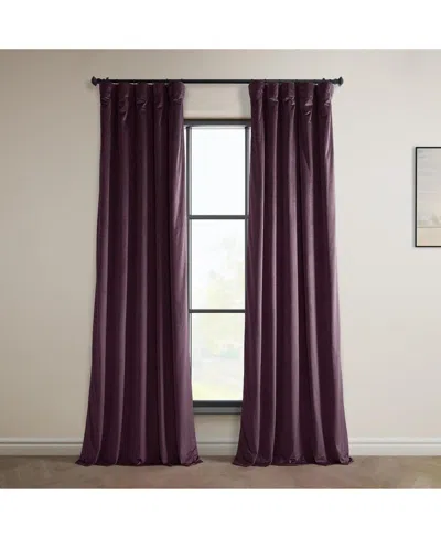 Half Price Drapes Heritage Plush Velvet Room Darkening Curtain In Purple