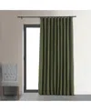 Half Price Drapes Hunter Green Signature Extra Wide Velvet Blackout Curtain In Green
