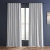Half Price Drapes Ice Vintage Textured Faux Dupioni Silk Curtain In White