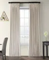 Half Price Drapes Ivory Signature Extra Wide Velvet Blackout Curtain In Cream