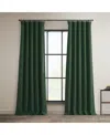 Half Price Drapes Key Green Textured Faux Linen Room Darkening Curtain In Green