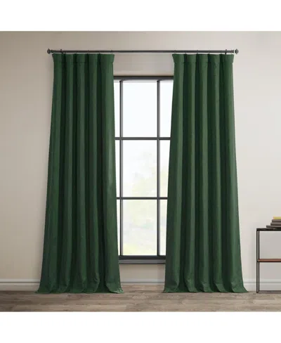 HALF PRICE DRAPES KEY GREEN TEXTURED FAUX LINEN ROOM DARKENING CURTAIN