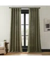 Half Price Drapes Khaki Green Simply Faux Linen Light Filtering Curtain Pair (2 Panels In Green