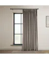 Half Price Drapes Library Taupe Extra Wide Signature Plush Velvet Hotel Blackout Curtain In Beige,tan