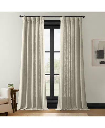 Half Price Drapes Light Beige Simply Faux Linen Light Filtering Curtain Pair (2 Panels) In Beige,tan