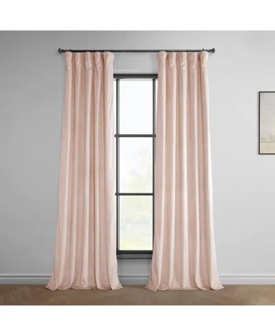 Half Price Drapes Light Pink Heritage Plush Velvet Room Darkening Curtain