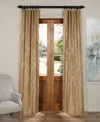Half Price Drapes Magdelena Beige & Gold Damask Faux Silk Jacquard Room Darkening Curtain In Beige,tan