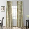 Half Price Drapes Magdelena Jade & Gold Damask Faux Silk Jacquard Room Darkening Curtain
