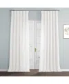 Half Price Drapes Magnolia Off White Italian Faux Linen Room Darkening Curtain In White