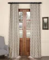 Half Price Drapes Martinique Taupe Geometric Printed Cotton Room Darkening Curtain In Beige,tan