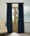 Half Price Drapes Midnight Blue Signature Velvet Blackout Curtain In Blue
